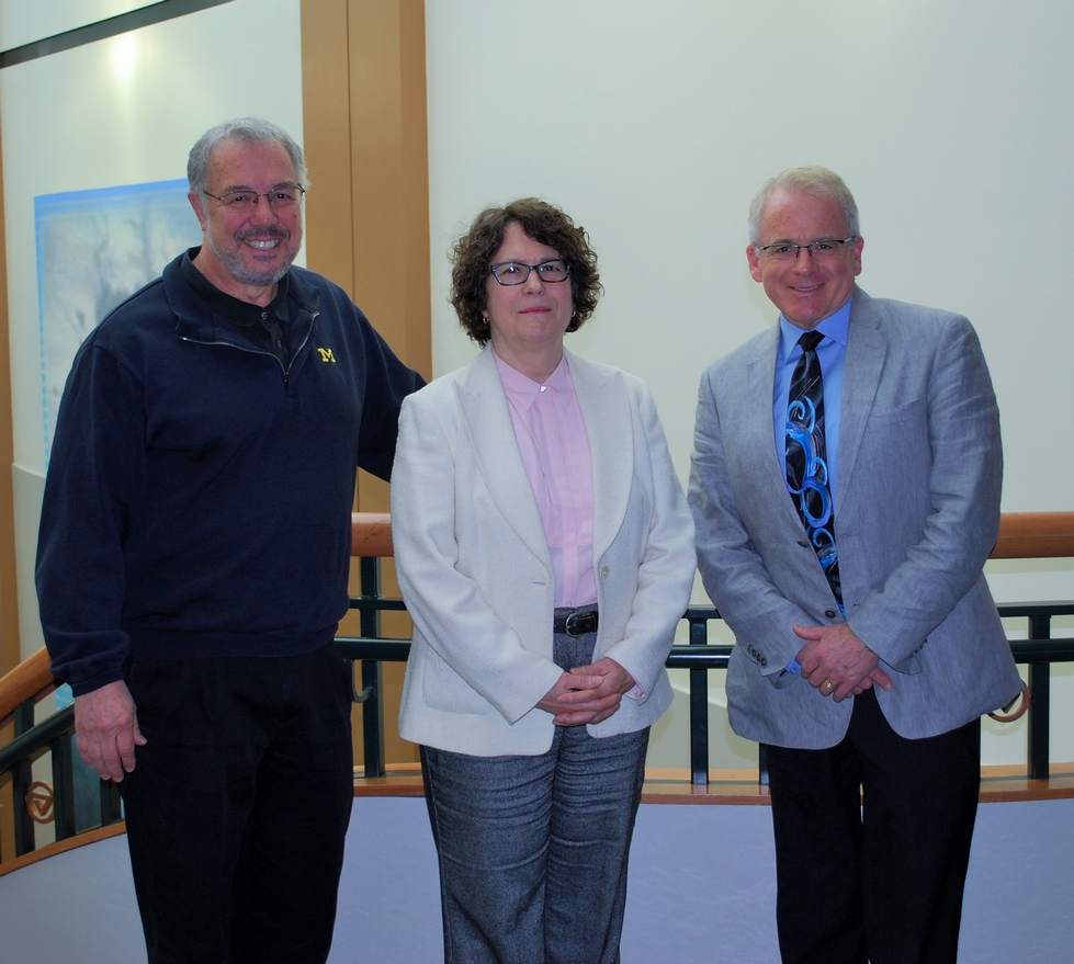 Pictured from L to R:  Dr. Don Scavia (University of Michigan), Dr. Carol Johnston (South Dakota State University) and  Dr. Gary Lamberti (University of Notre Dame). Missing: Dr. Harvey Bootsma (University of Wisconsin-Milwaukee)